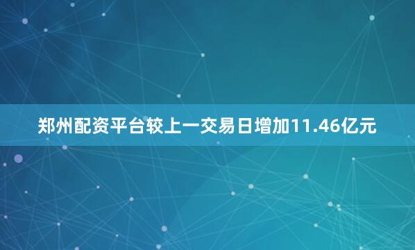 郑州配资平台较上一交易日增加11.46亿元